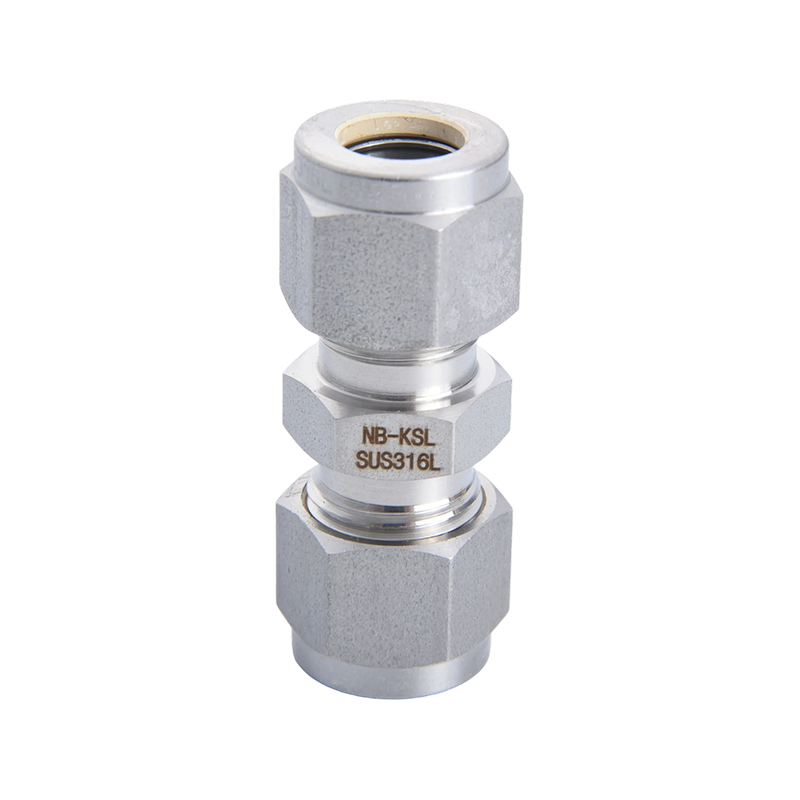 Connecteur droit à raccord à compression en acier inoxydable 316L