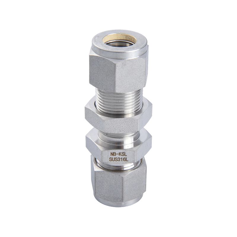 Raccord à compression en acier inoxydable 316L, connecteur droit traversant