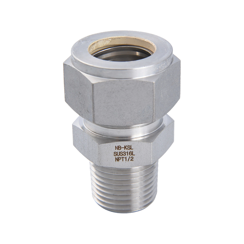 Raccord à compression en acier inoxydable 316L, connecteur à filetage externe