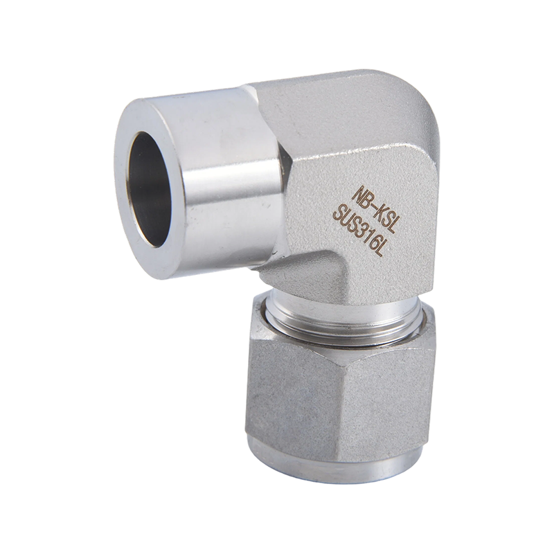Raccord à Compression en acier inoxydable 316L, type TUBE, douille de soudage, coude