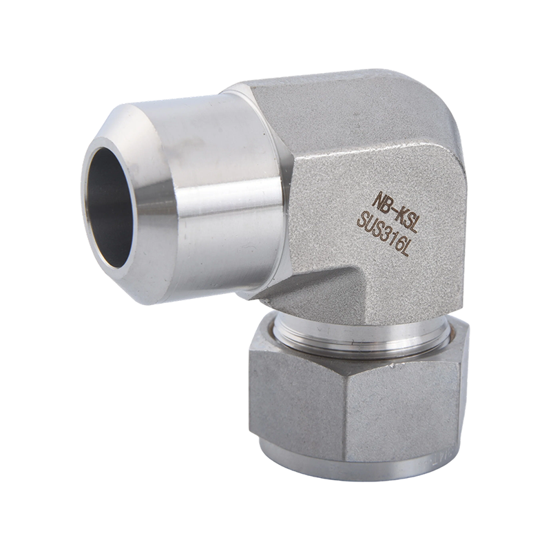 Coude de soudage bout à bout de tuyau de type raccord à compression en acier inoxydable 316L