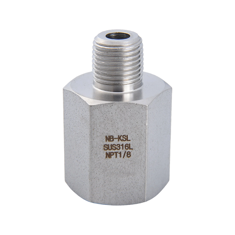 Connecteur à filetage interne et externe droit en acier inoxydable 316L