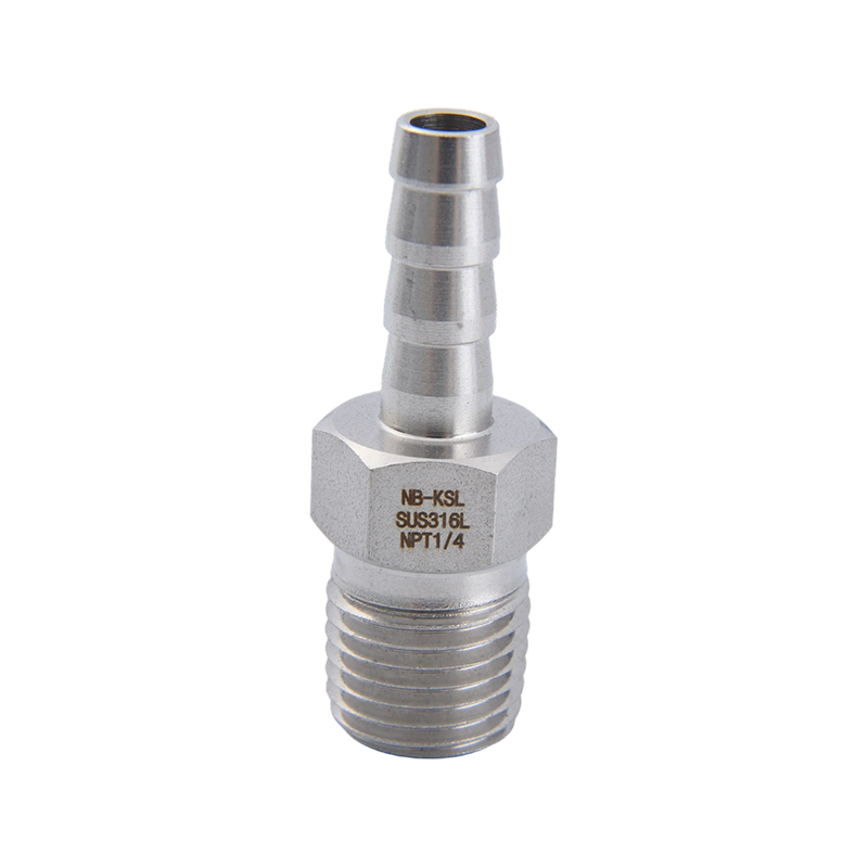 Connecteur pagode à filetage externe en acier inoxydable 316L