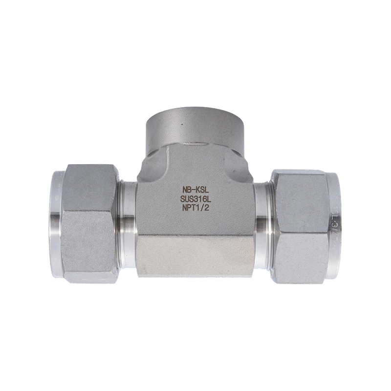 Té de branchement à filetage interne en acier inoxydable 316L, raccord à Compression
