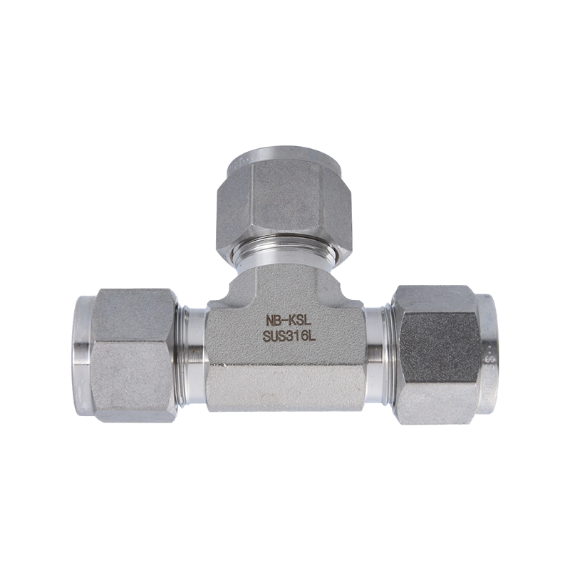 Té de raccord à compression en acier inoxydable 316L