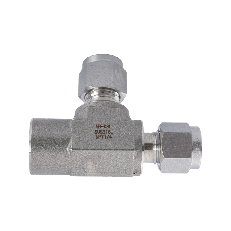 Raccord à compression en acier inoxydable 316L, filetage interne, té latéral